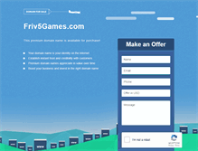 Tablet Screenshot of friv5games.com